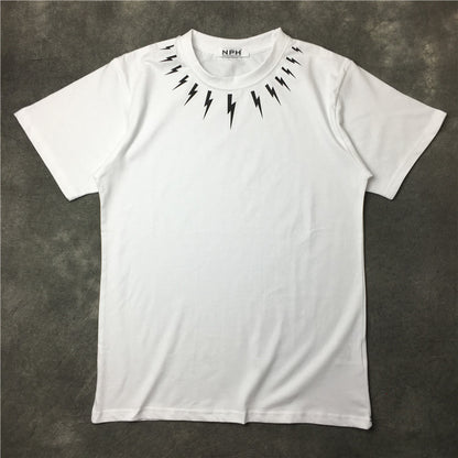 Men's and Women's Cotton Lightning Print T-Shirt