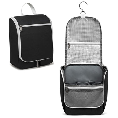 Della Gao Hanging Toiletry Bag for Women Travel Makeup Bag Toiletry Bags Organizer Water-resistant Cosmetic Bags Women Travel Toiletry Bag for Essentials Accessories Black