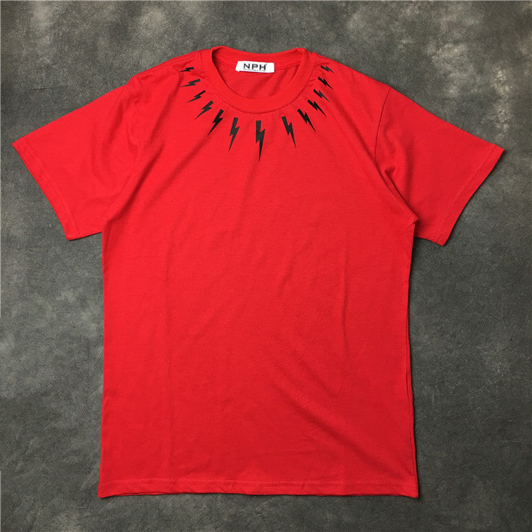 Men's and Women's Cotton Lightning Print T-Shirt