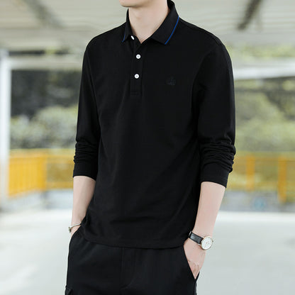 Slim Fit Long Sleeve Polo Shirt