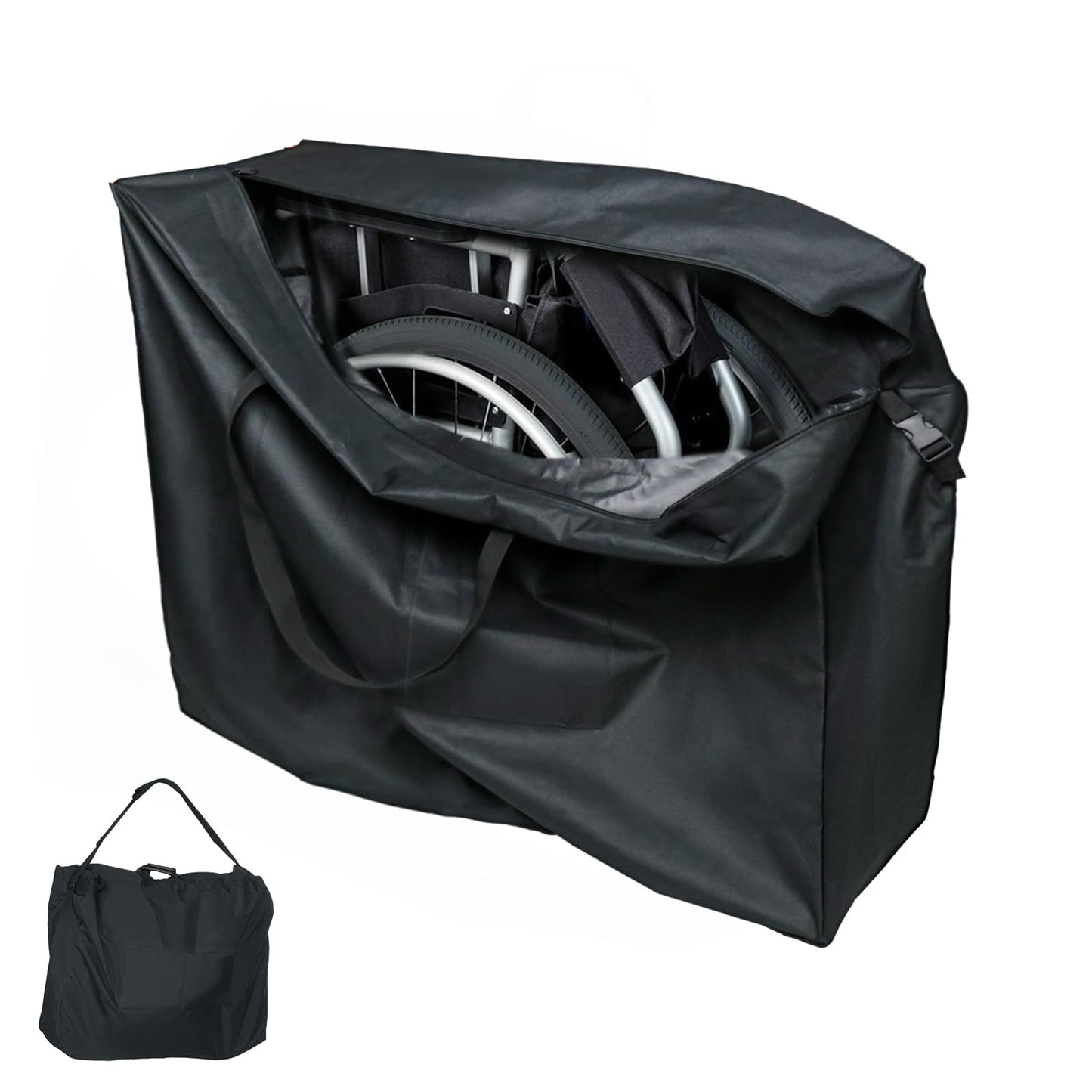 Fizentia Rollator BagWheelchair Bag for Seniors and StrollerTravel Walker Bags for Folding WalkerFolding Rollator Accessories (39Lx16Wx32H)