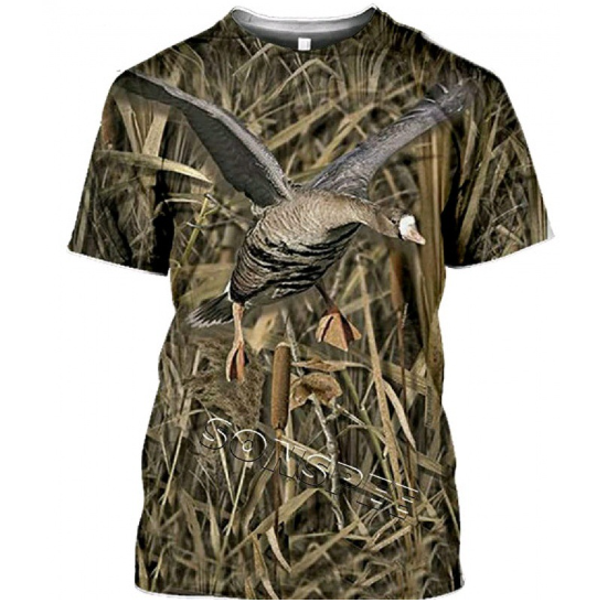3D Camouflage Polyester Men's T-Shirt for Travel