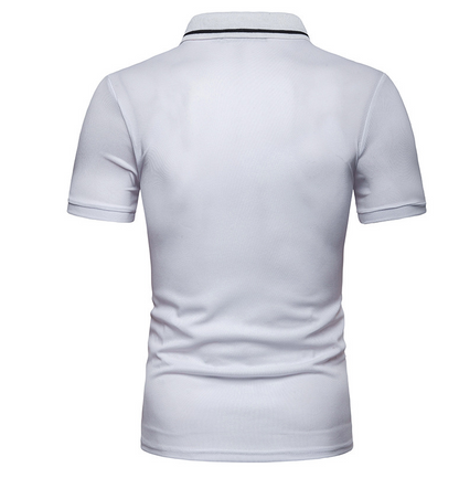 Color Block Short Sleeve Polo Shirt