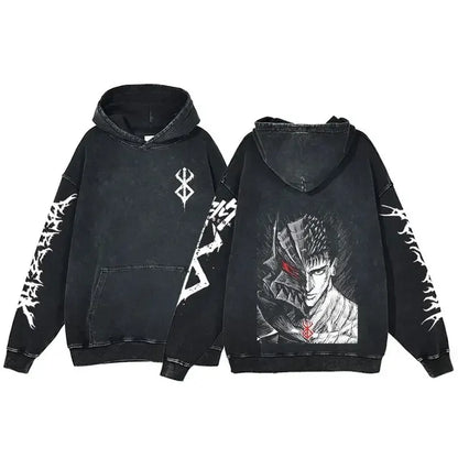 Customizable Retro Washed Cotton Oversized Hoodies