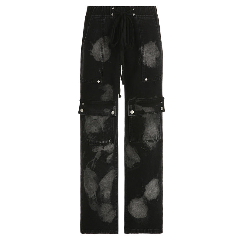 Women’s Pocket Stitching Workwear Jeans