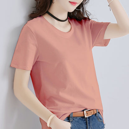Women's Loose Fit White Cotton T-Shirt Summer 2020