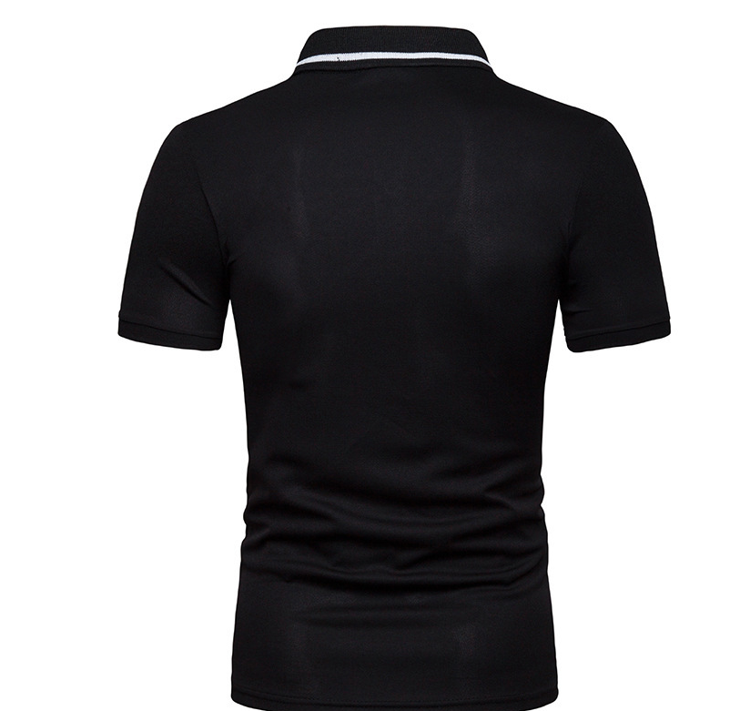 Color Block Short Sleeve Polo Shirt