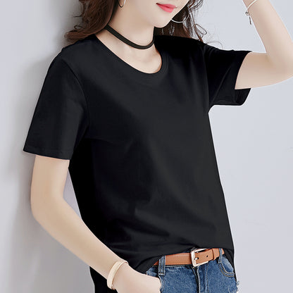 Women's Loose Fit White Cotton T-Shirt Summer 2020