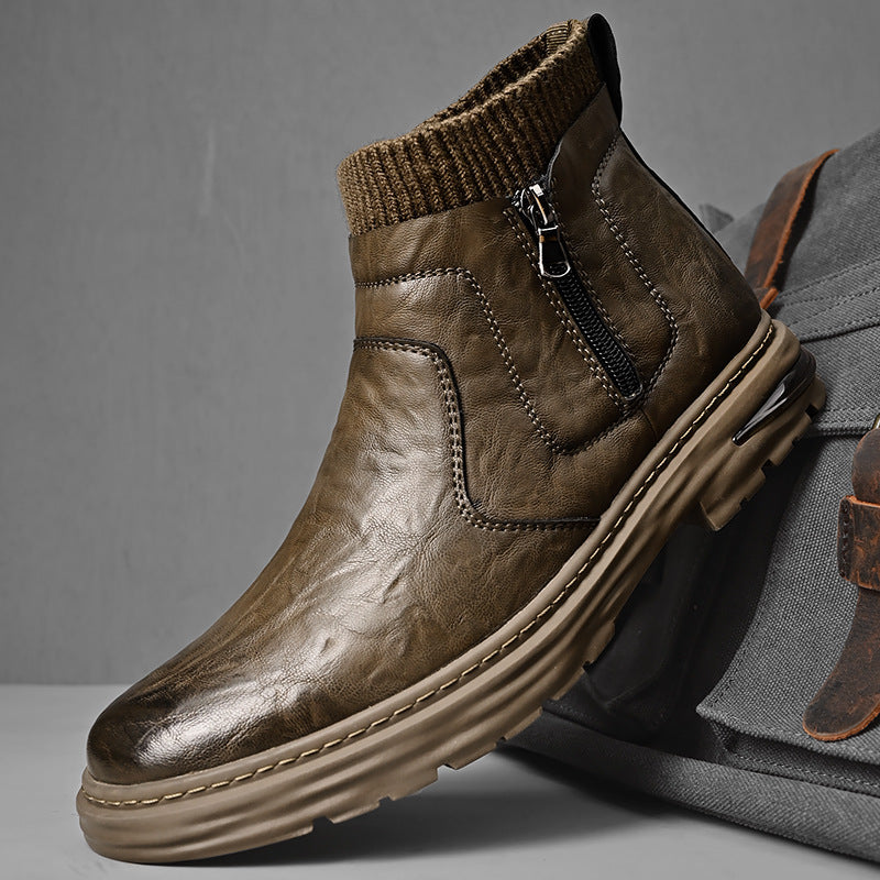 Men's Port Workwear Martin Boots with Socks