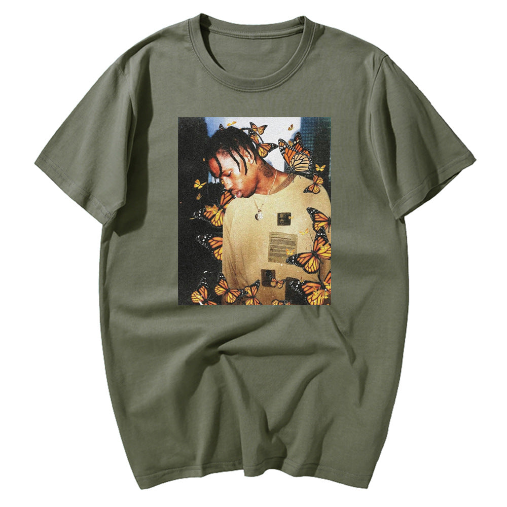 Custom Printed Short Sleeve Round Neck T-Shirt