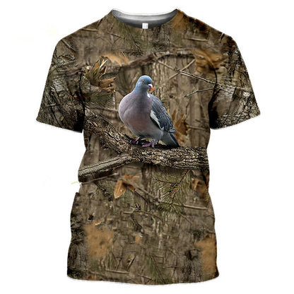 3D Camouflage Polyester Men's T-Shirt for Travel