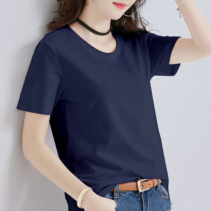 Women's Loose Fit White Cotton T-Shirt Summer 2020