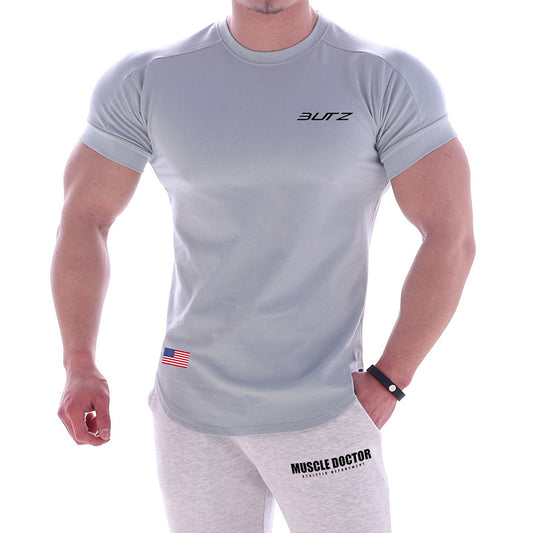 Men's Custom Cotton T-Shirt for Outdoor Fitness