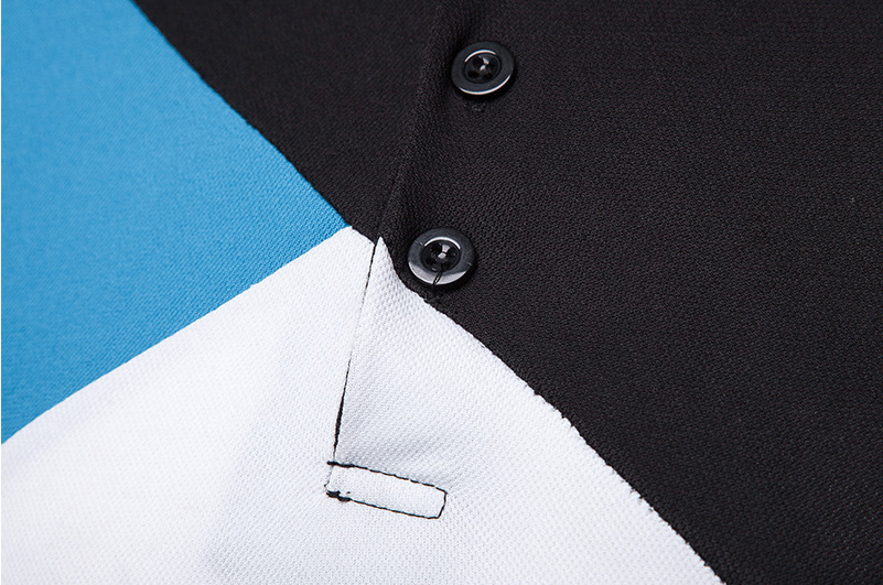 Color Block Short Sleeve Polo Shirt
