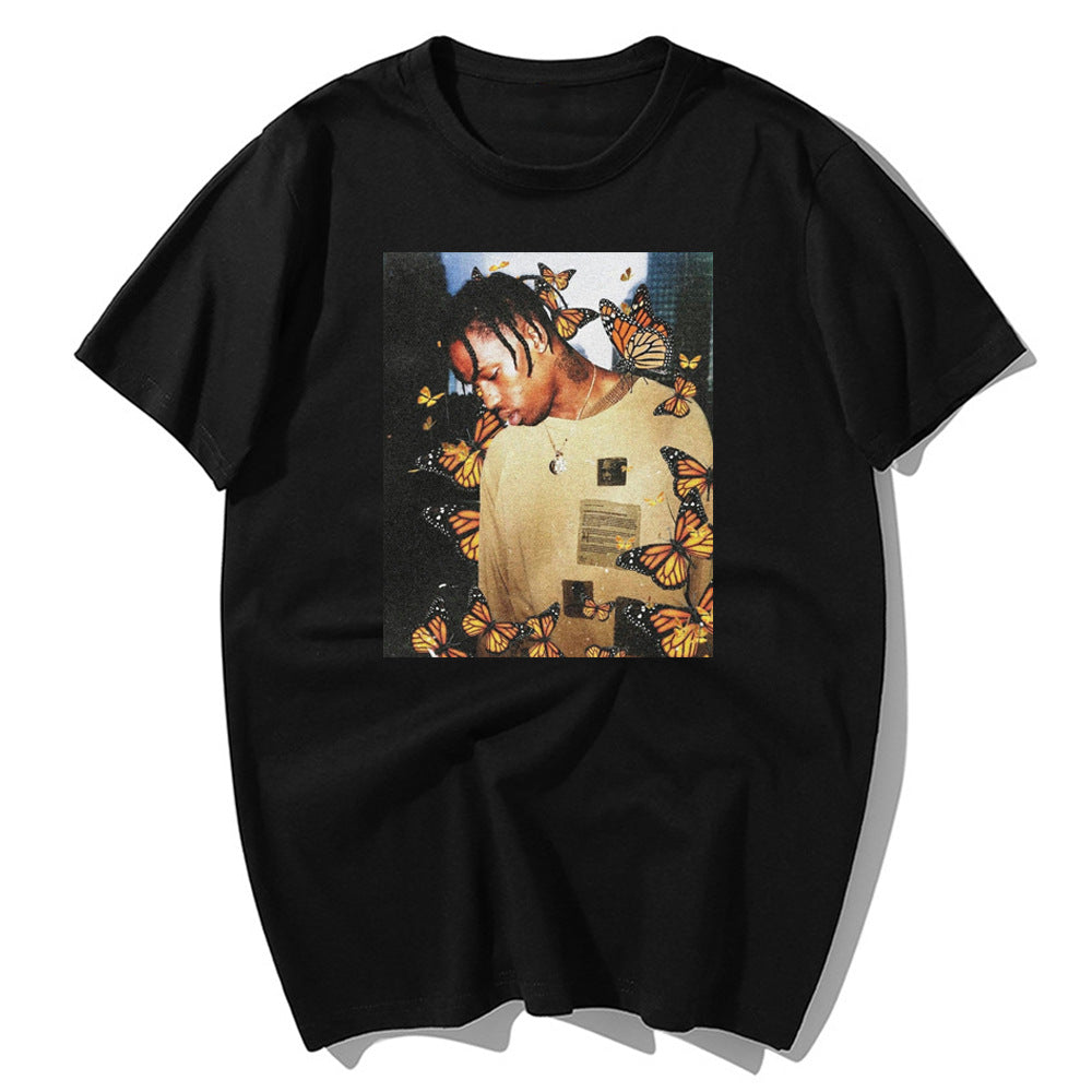 Custom Printed Short Sleeve Round Neck T-Shirt