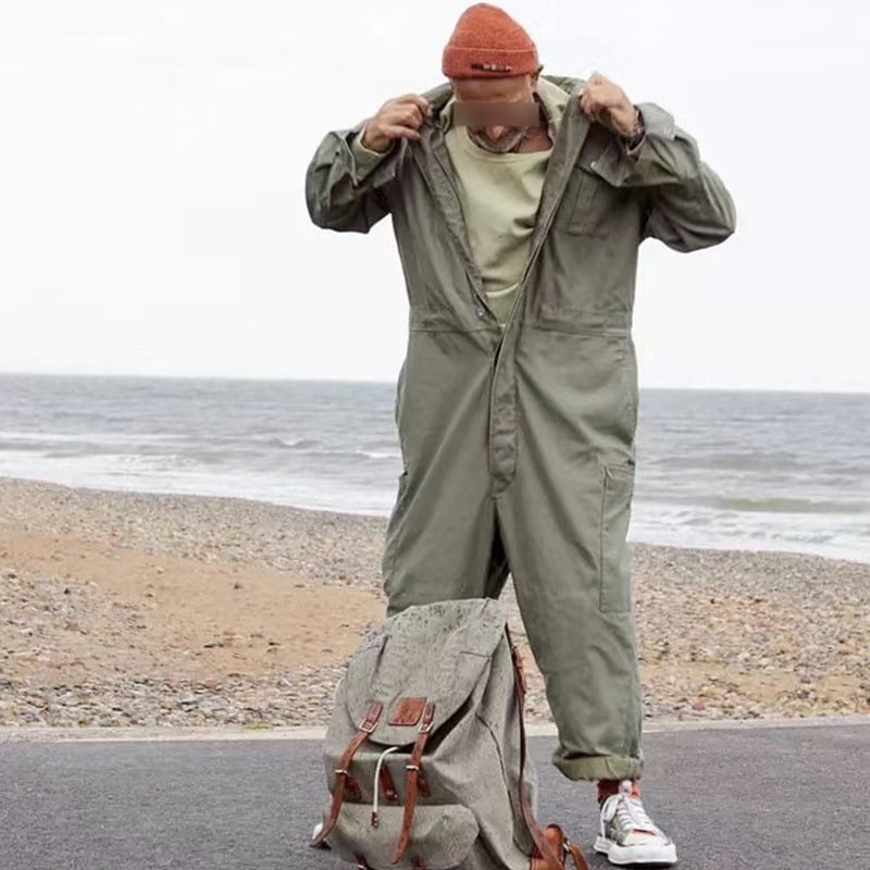 Men's Multi-Pocket Workwear Jumpsuit