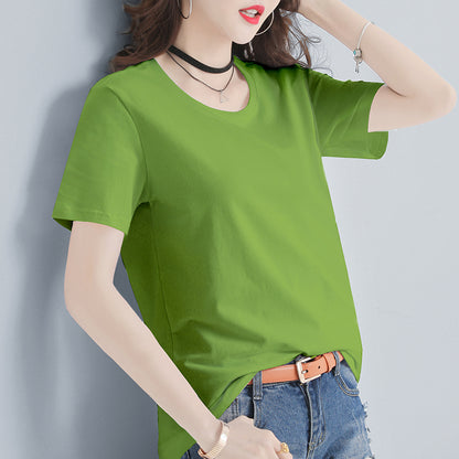Women's Loose Fit White Cotton T-Shirt Summer 2020
