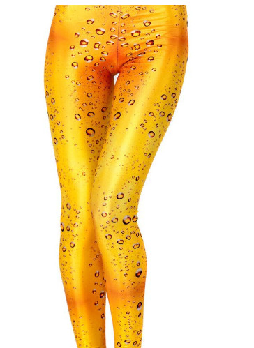 Red Lip Print Leggings for Yoga and Activewear