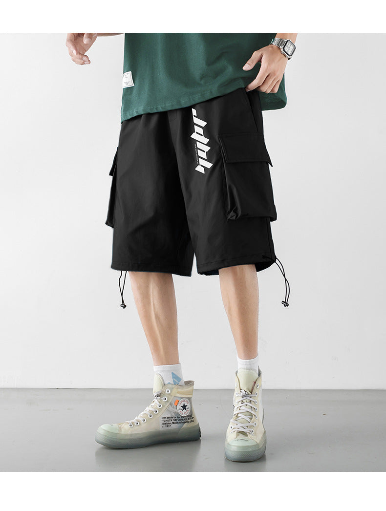 Men's Colorful Printed Loose Workwear Shorts