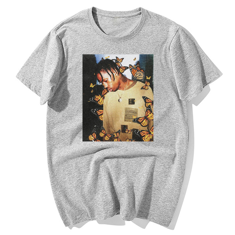 Custom Printed Short Sleeve Round Neck T-Shirt