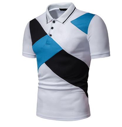 Color Block Short Sleeve Polo Shirt