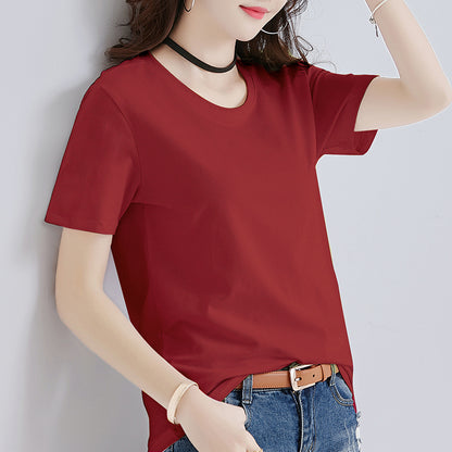 Women's Loose Fit White Cotton T-Shirt Summer 2020