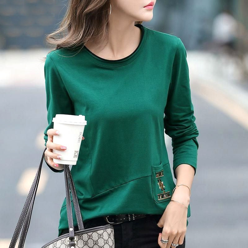 Korean Casual Women's Slim Fit Cotton T-Shirt