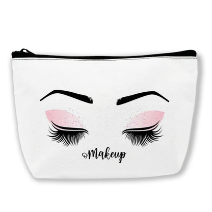 BUYIDUI Sexy Women Eyelashes Cosmetic Bags Makeup Bags Toiletry Bag Large Capacity Organizer Pouch with Zipper Travel Accessories for Women Girls