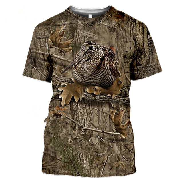 3D Camouflage Polyester Men's T-Shirt for Travel